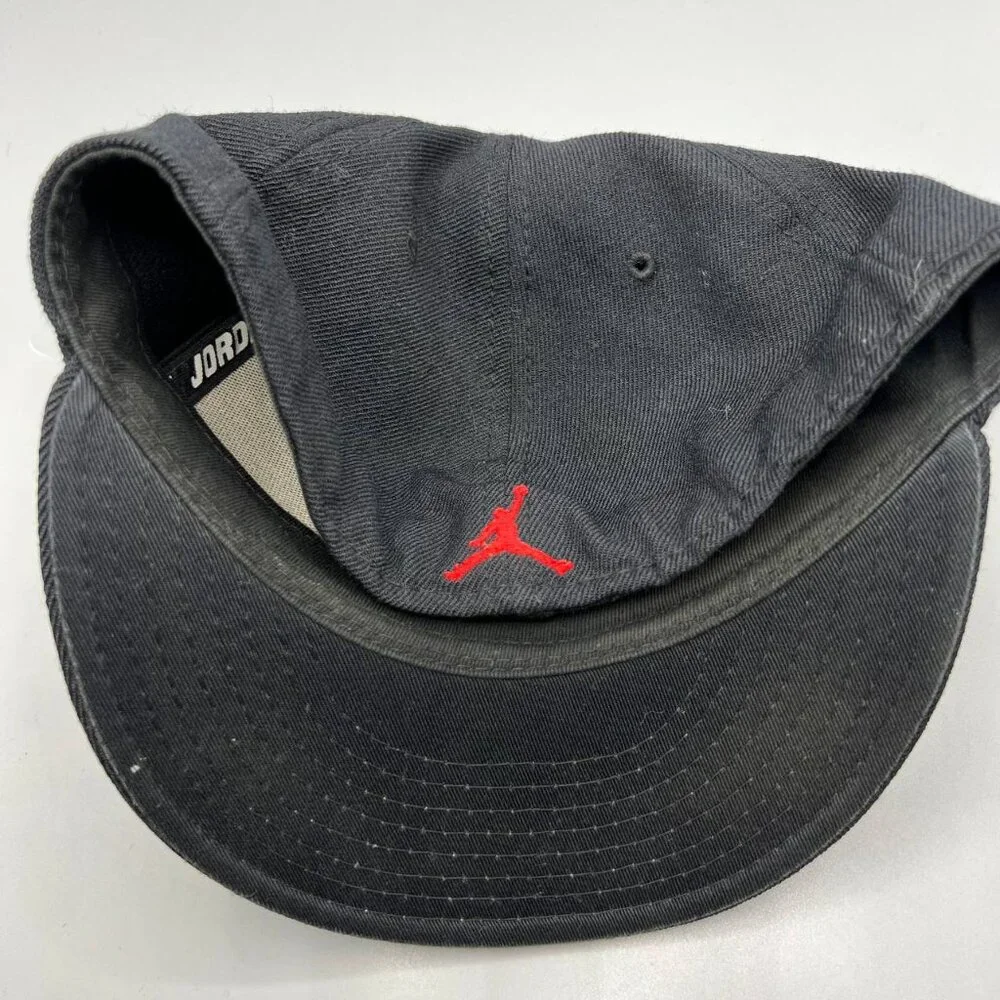 Air Jordan True Hat‎ Men 7 1/2 Black Embroidered Logo Jumpman Fitted Cap